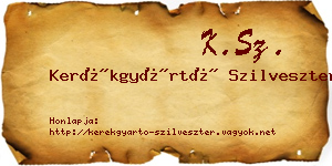 Kerékgyártó Szilveszter névjegykártya